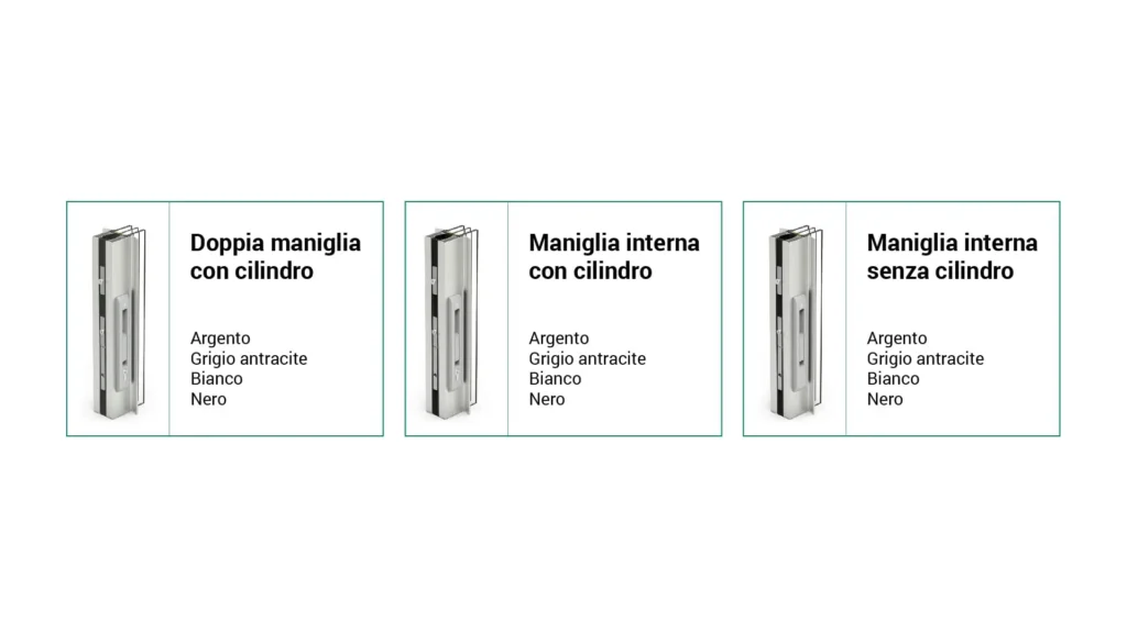 Aluminum sliding handles - Panorama 7Stars