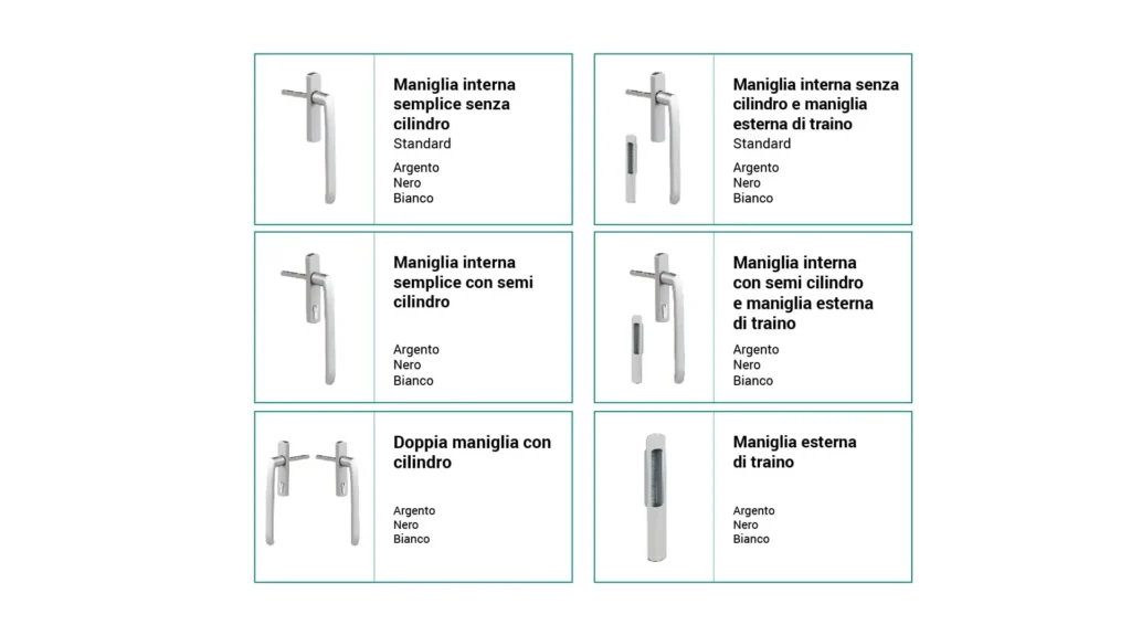 Aluminum sliding handles - Paysage 7Stars