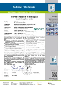 Glass performance certificates